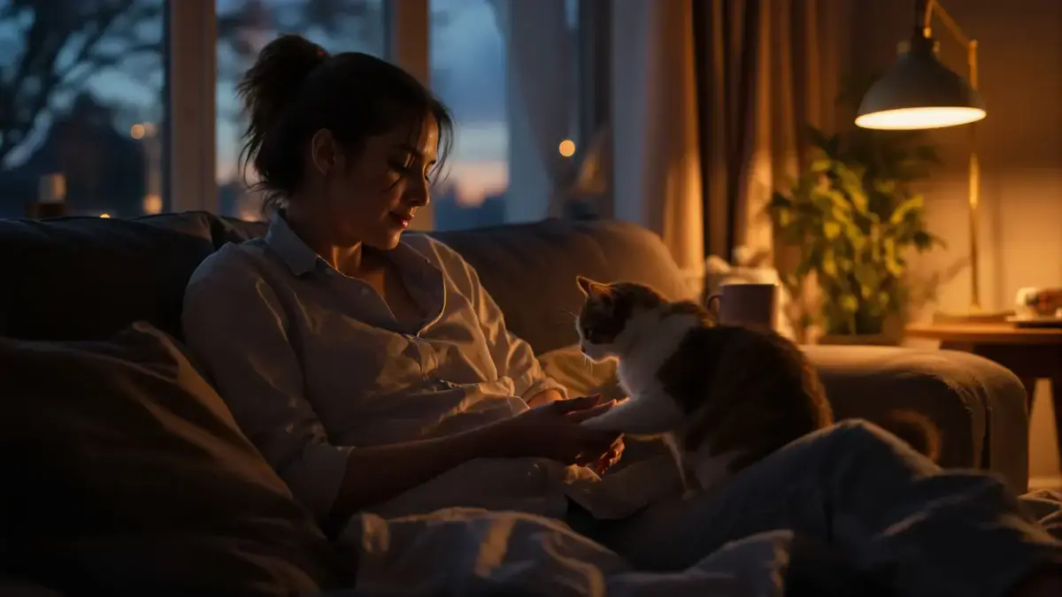 Il mio gatto percepisce la mia tristezza e cerca di consolarmi anche se il suo comportamento può variare